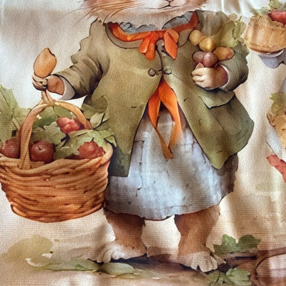 NEW Beatrix Potter Peter Rabbit inspired harvest throw pillow cover baby nursery - Picture 9 of 11